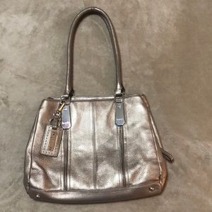 Tignanello Champagne Gold Leather Purse